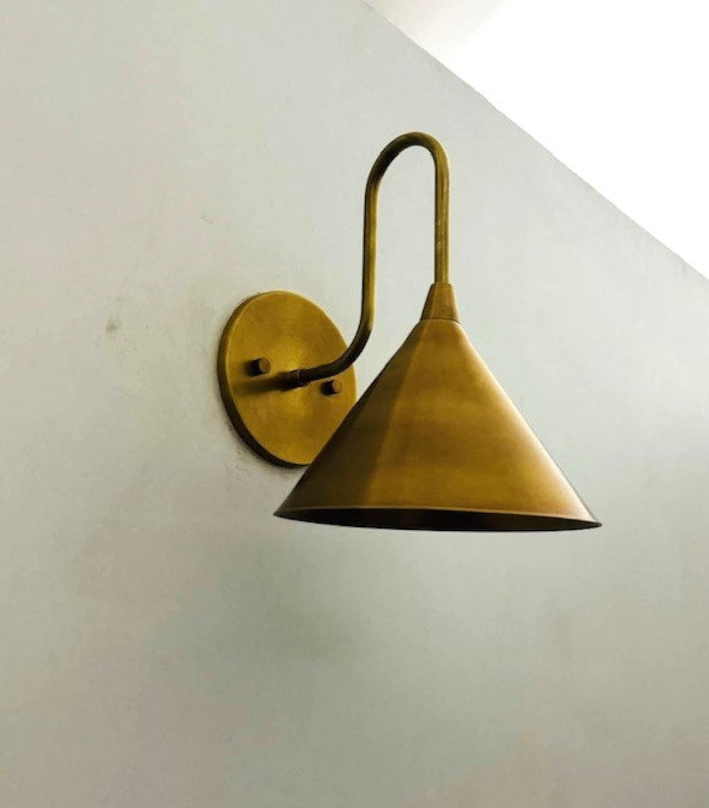 Handcrafted Raw Brass Wall Lamp ~ Artisan Elegance For Your Home Beautiful Wall Scoonce