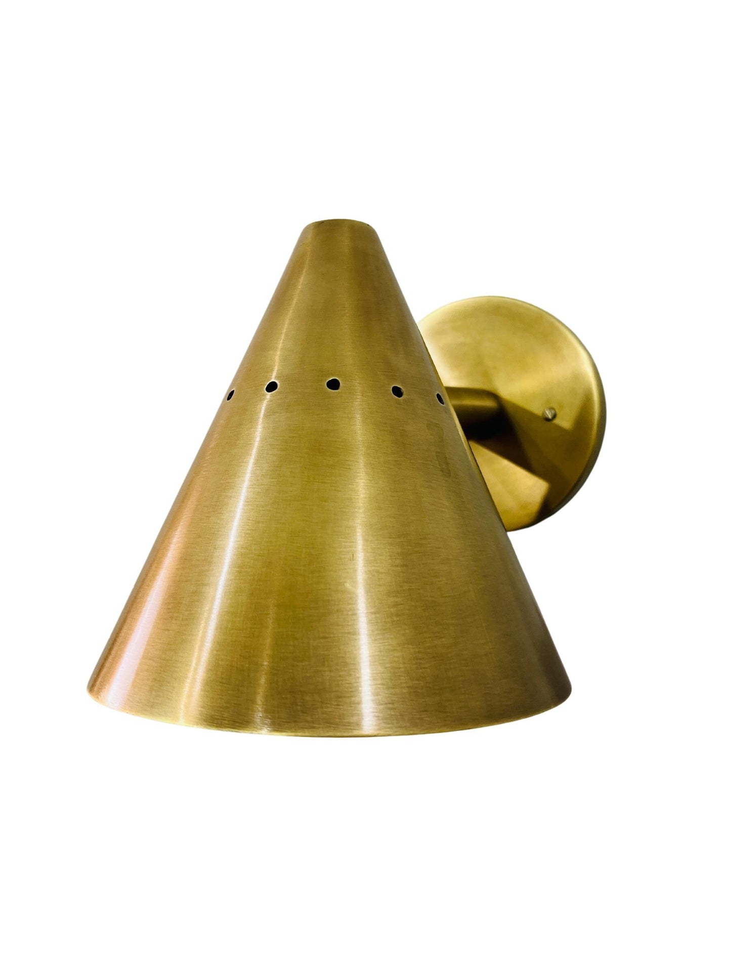 Wall Sconce Mid Century Cone Shape Raw Brass Finish - Italian Wall Light Sconce Fixtures - Bedroom Light