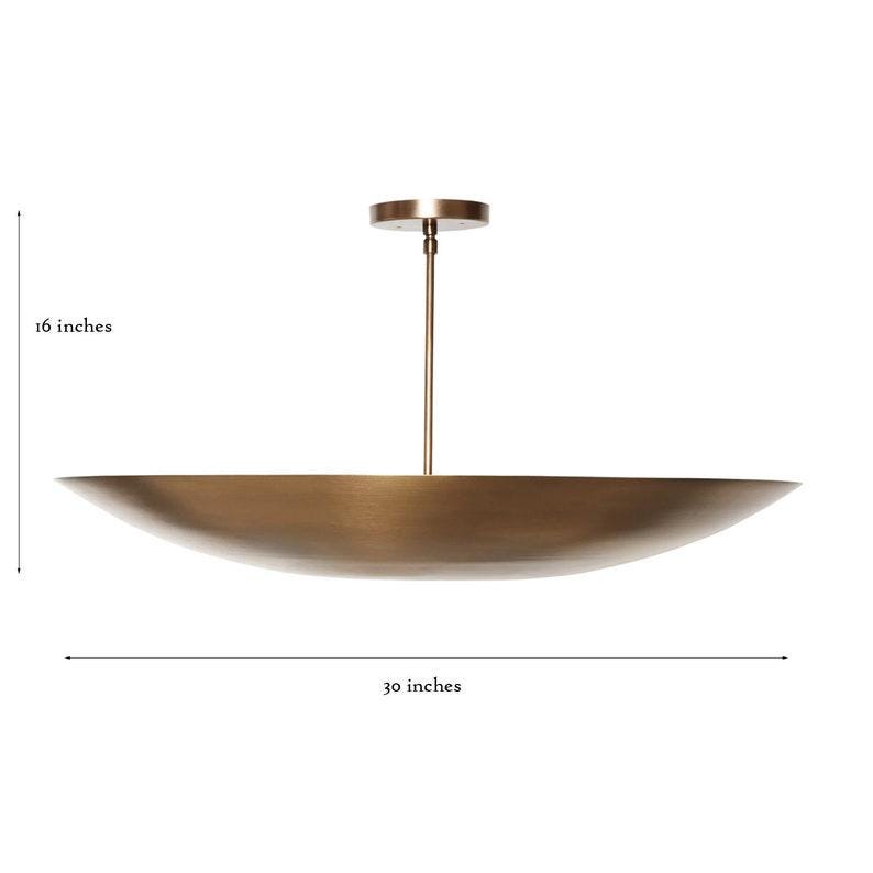 Mid Century Ceiling Brass Flush Mount Fixture Pendant 6 Light Brushed Brass Sputnik Chandelier Light Fixture Premium Quality