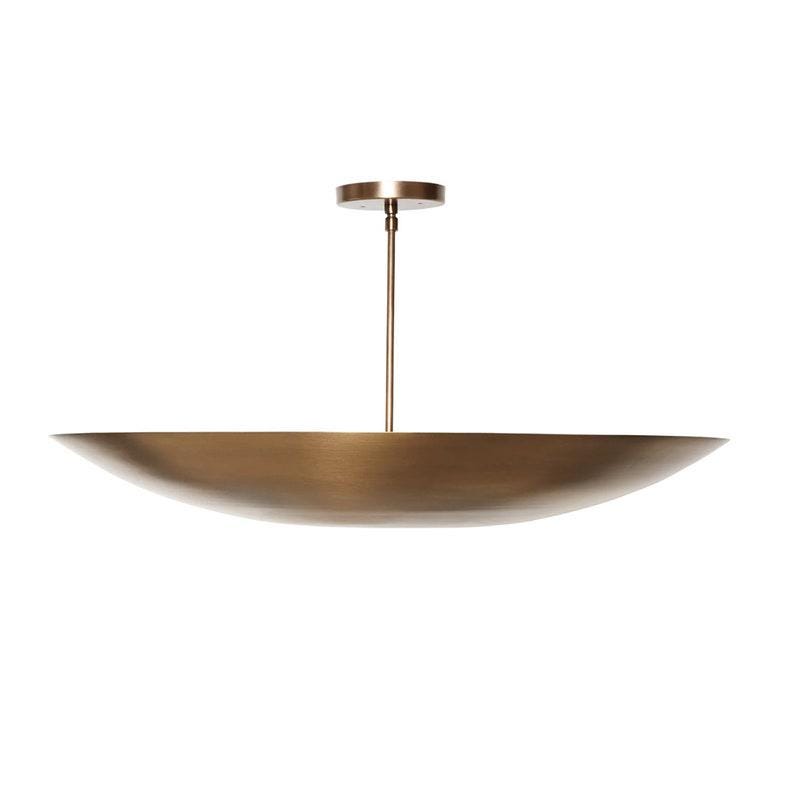 Mid Century Ceiling Brass Flush Mount Fixture Pendant 6 Light Brushed Brass Sputnik Chandelier Light Fixture Premium Quality