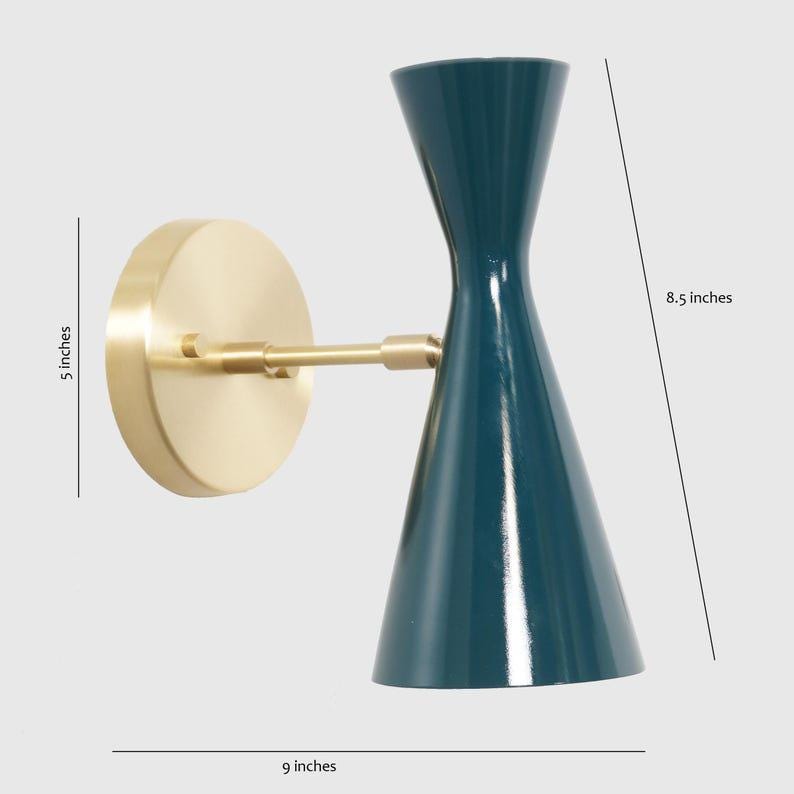 Mid Century Stilnovo Style Single Light Pivot Brass Sconce Style Brass Wall Lamp Light Fixture