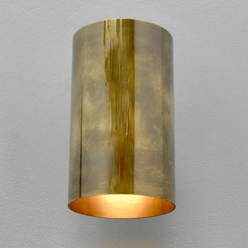 Stilnovo Style Wall Sconce Raw Brass Tube Wall Sconce Light Beside Light Fixture