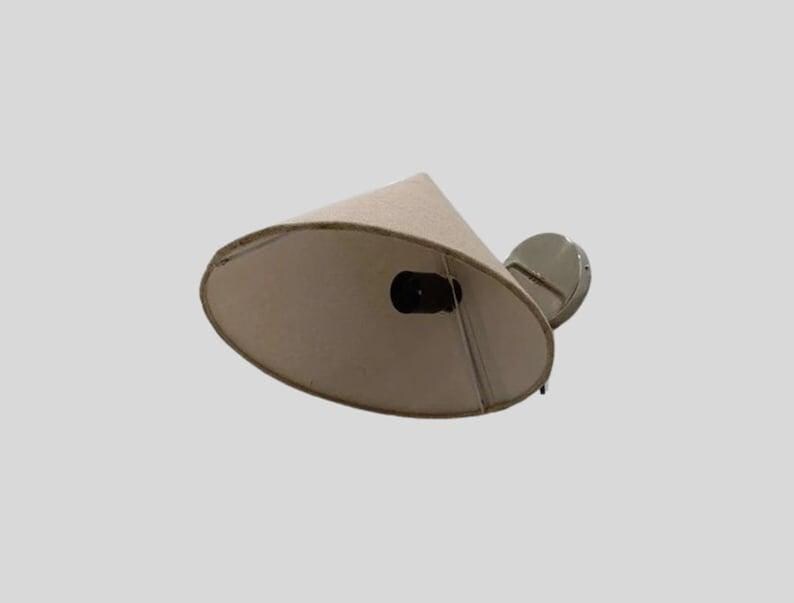 Pair of Wall Sconce Mid Century - Fabric Cone Shades - Brass Wall Lamp - Sputnik Inspired Design in Raw Brass Finish - Wall Light Fixture