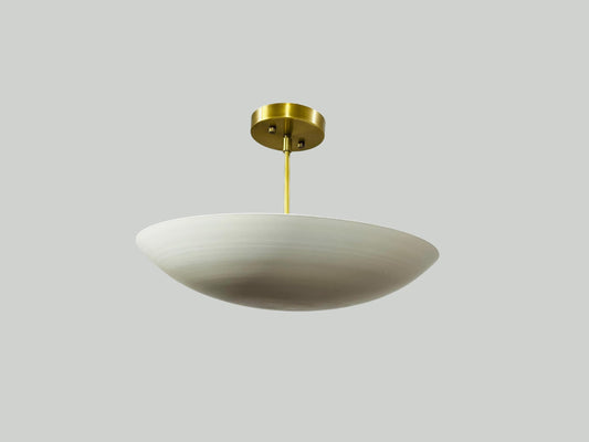 Mid Century Ceiling Brass Flush Mount Fixture Pendant 6 Light , Matte White , Sputnik Chandelier Light Fixture Handmade Premium Quality