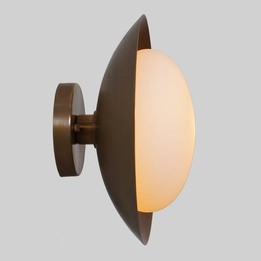 Mid Century Single Globe Brass Wall Sconce Style Brass Wall Lamp Ceiling Flush Mount Raw Brass Light Fixture