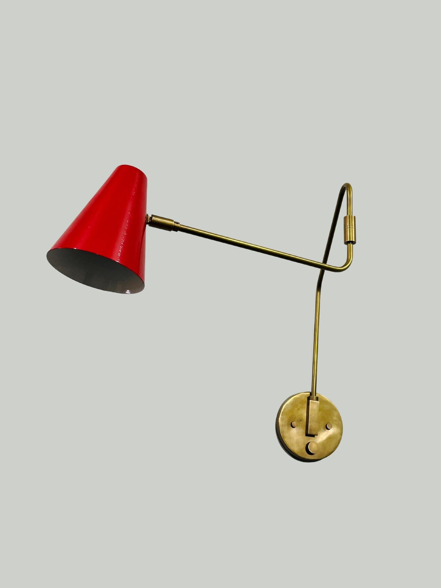Stilnovo Style Single Light ~ Articulated Sconce ~ Mid Century Brass Wall Lamp ~ Beautiful modern brass Sigle Light Shade