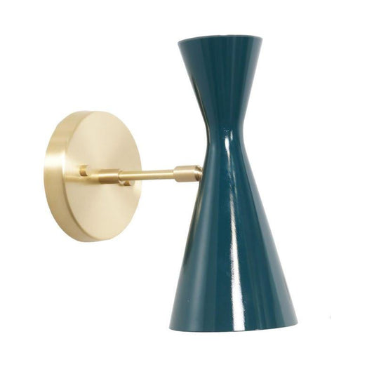 Mid Century Stilnovo Style Single Light Pivot Brass Sconce Style Brass Wall Lamp Light Fixture