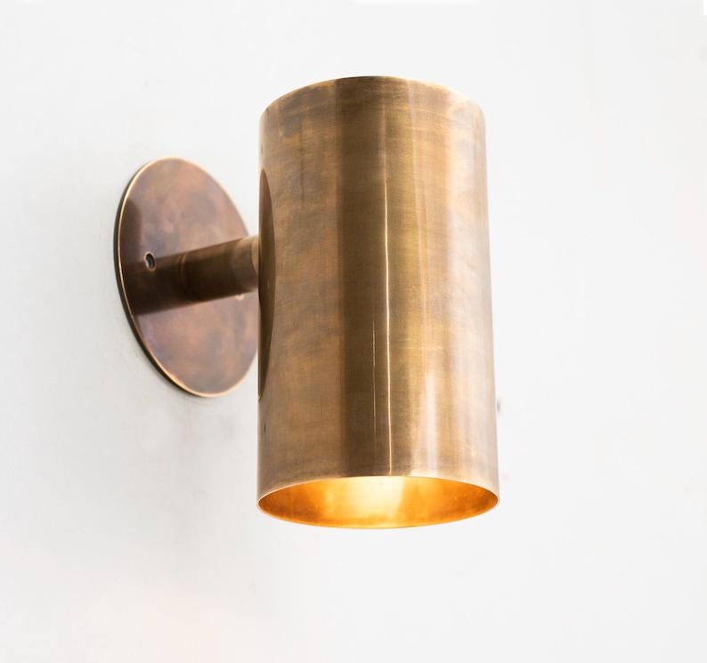 Wall Sconce Stilnovo Style Brass Tube Wall Sconce Light Beside light Fixture