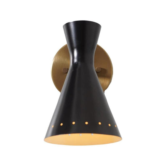 Mid Century Stilnovo Style Single Light Pivot Raw Brass Wall Sconce Style Brass Wall Lamp Light Fixture