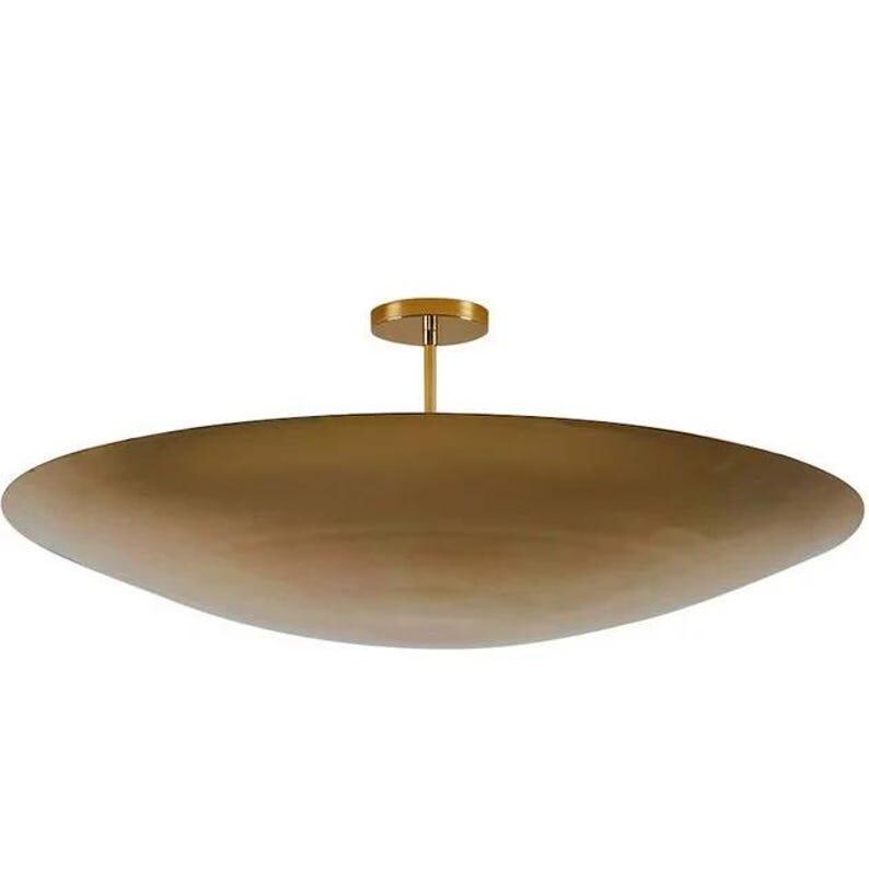 Ceiling Brass Flush Mount Mid Century Fixture Pendant 6 Light Brushed Brass Sputnik Chandelier Light Fixture Premium Quality