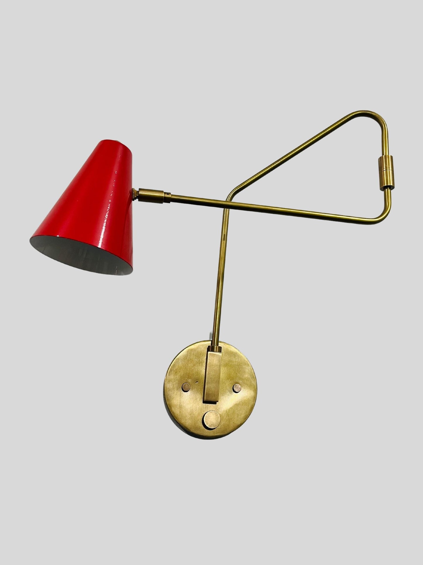 Stilnovo Style Single Light ~ Articulated Sconce ~ Mid Century Brass Wall Lamp ~ Beautiful modern brass Sigle Light Shade