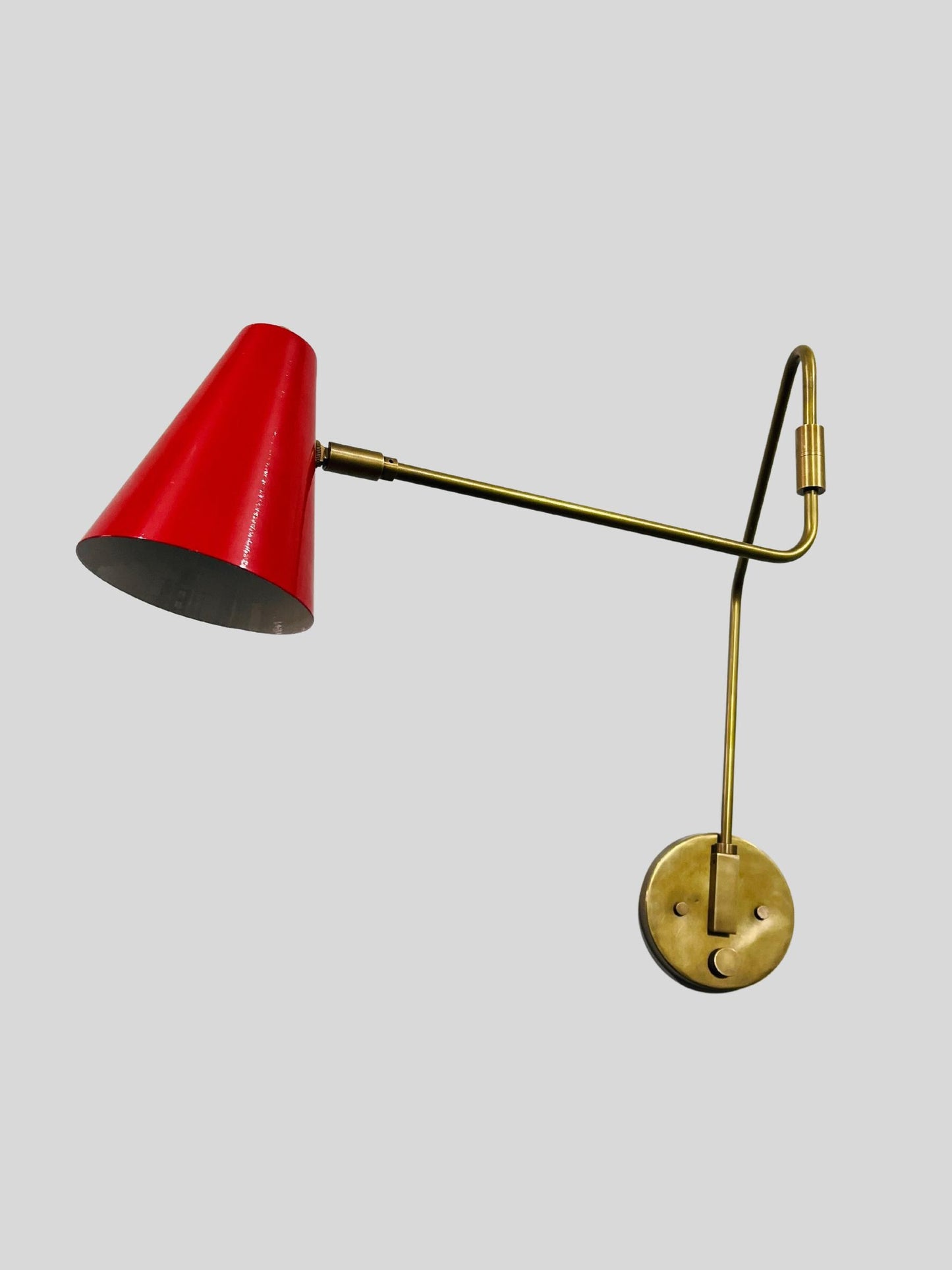 Stilnovo Style Single Light ~ Articulated Sconce ~ Mid Century Brass Wall Lamp ~ Beautiful modern brass Sigle Light Shade
