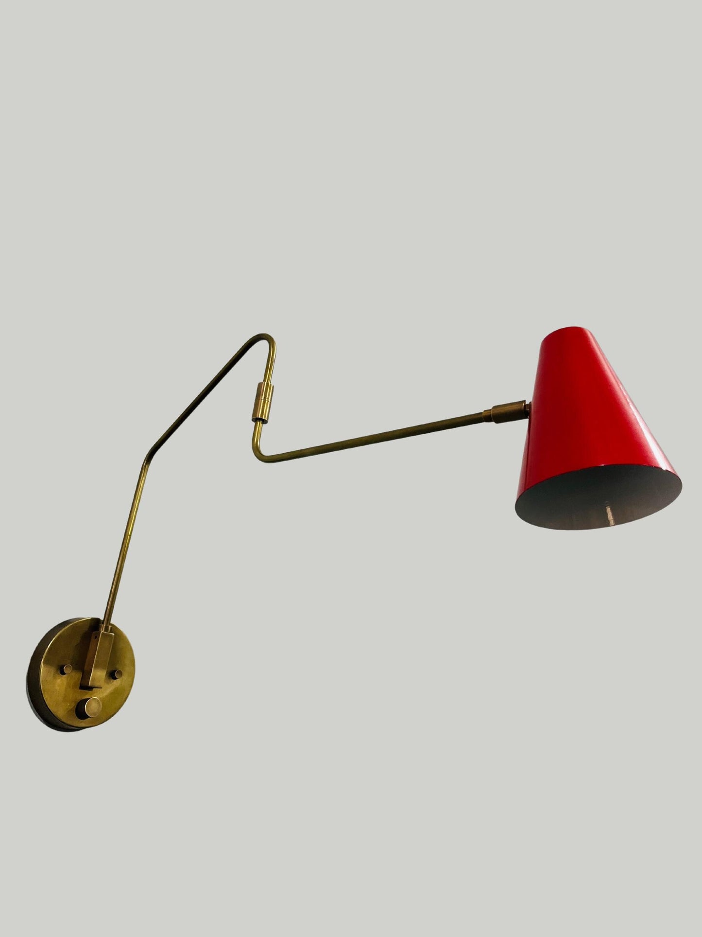 Stilnovo Style Single Light ~ Articulated Sconce ~ Mid Century Brass Wall Lamp ~ Beautiful modern brass Sigle Light Shade