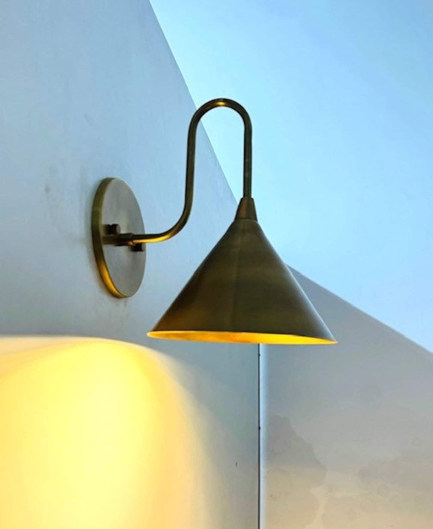 Handcrafted Raw Brass Wall Lamp ~ Artisan Elegance For Your Home Beautiful Wall Scoonce