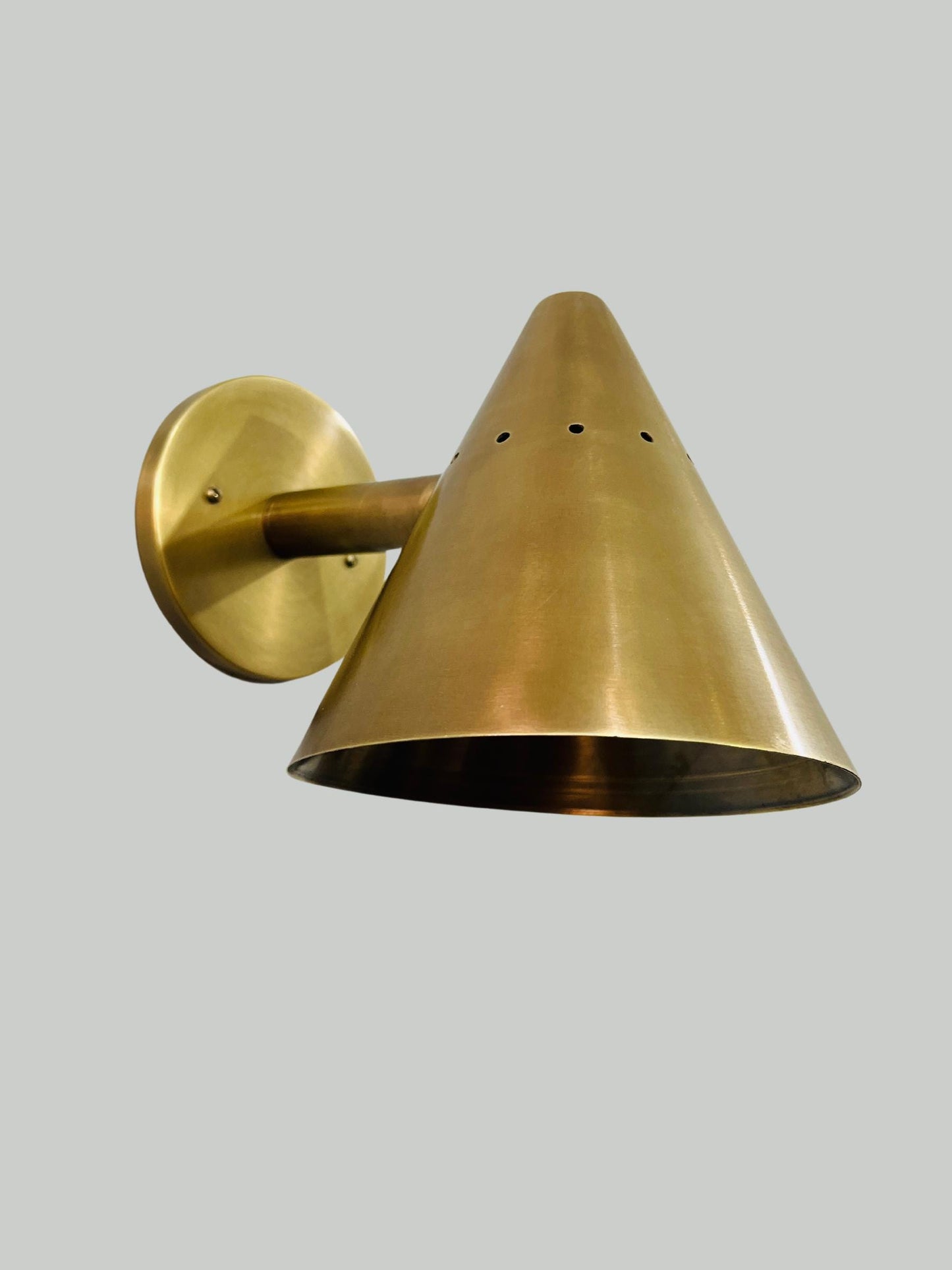 Wall Sconce Mid Century Cone Shape Raw Brass Finish - Italian Wall Light Sconce Fixtures - Bedroom Light
