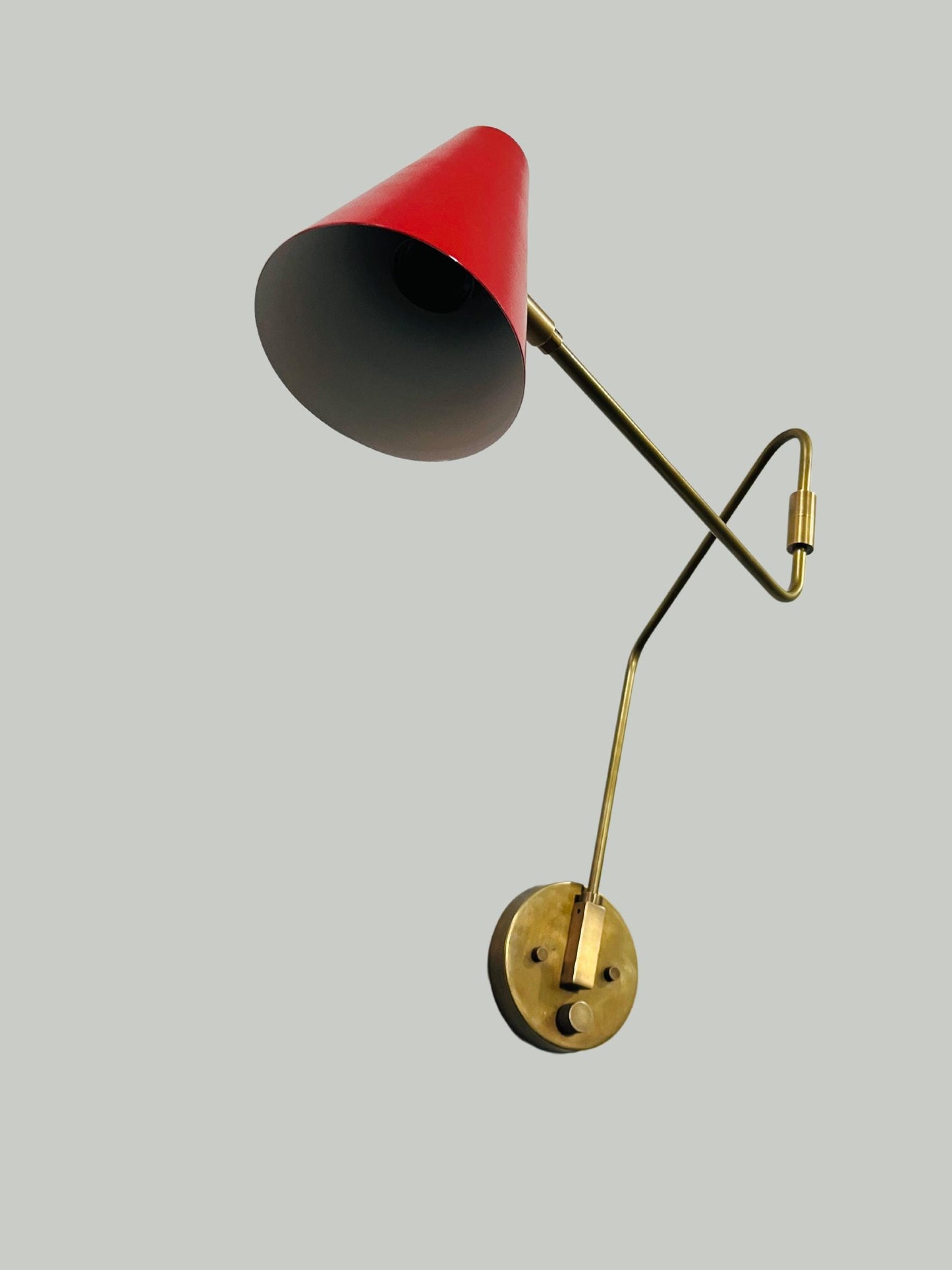 Stilnovo Style Single Light ~ Articulated Sconce ~ Mid Century Brass Wall Lamp ~ Beautiful modern brass Sigle Light Shade