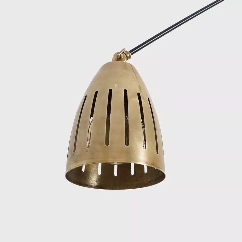 Modern Brass Pendant Light Counterweight Pendant Lamp - Brass Shade Lamp Raw Brass Finish Bedroom Lights Fixture