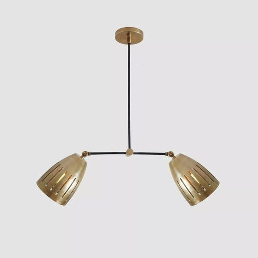 Double Shade Brass Pendant Light Counterweight Pendant Lamp - Brass Shade Lamp Raw Brass Finish Bedroom Lights Fixture