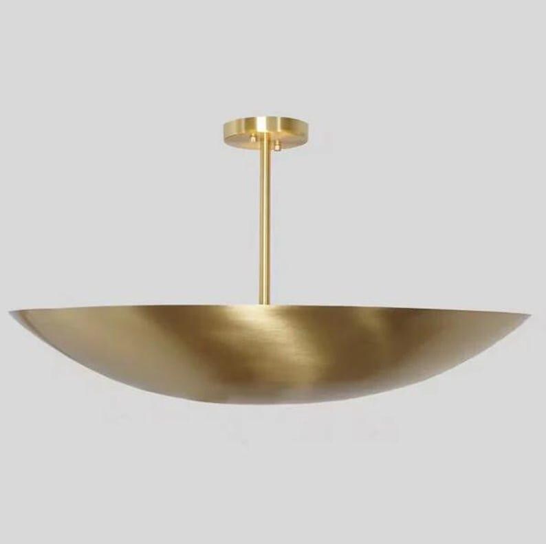 Ceiling Brass Flush Mount Mid Century Fixture Pendant 6 Light Brushed Brass Sputnik Chandelier Light Fixture Premium Quality