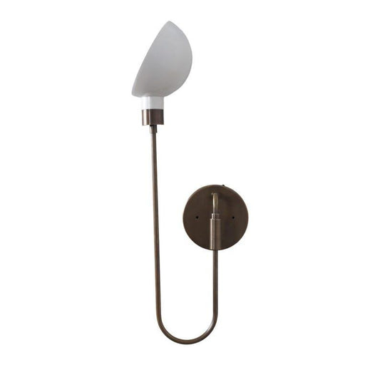Mid Century Style Wall Sconce Single Light Rotating Shade Articulated Brass Sconce Raw Brass Wall Lamp Light Fixture